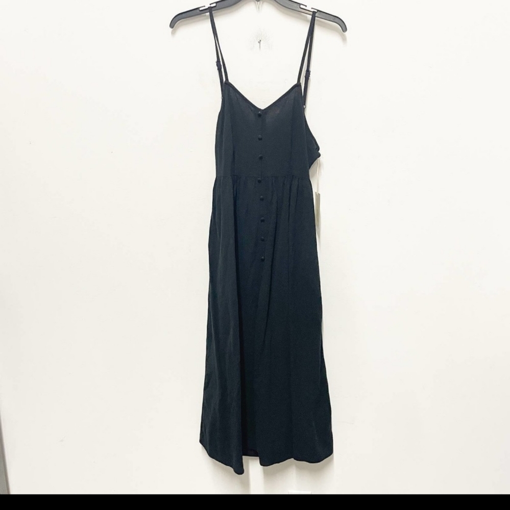 Universal Thread NWT Women's M Black Sleeveless Tie Back A Line Cotton Dress